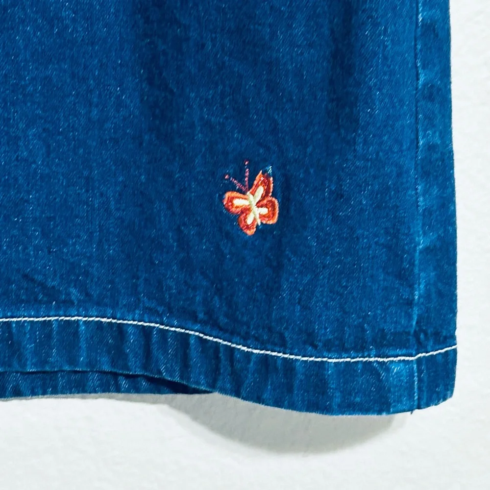 GAP Denim Dress with Butterfly Accents